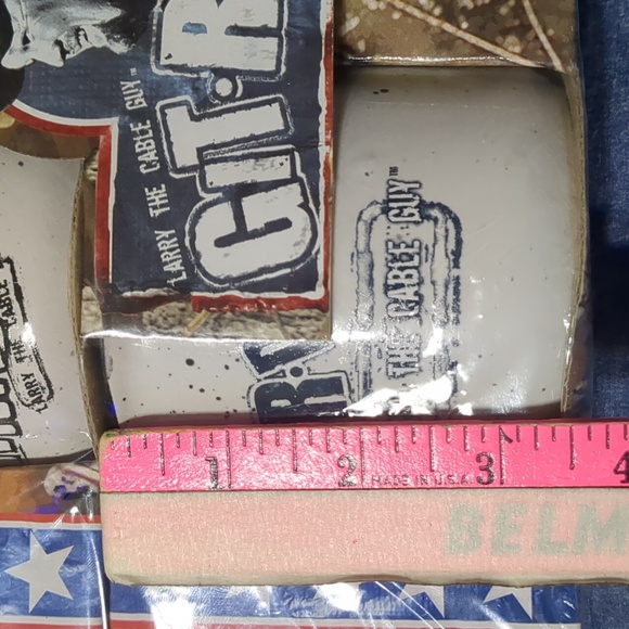 Larry The Cable Guy, Coffee Mugs, Git R Done, Set of 4, Speckled Stoneware, New - Picture 4 of 10